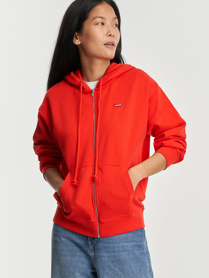 Levi's® 女款標準拉鍊連帽衫