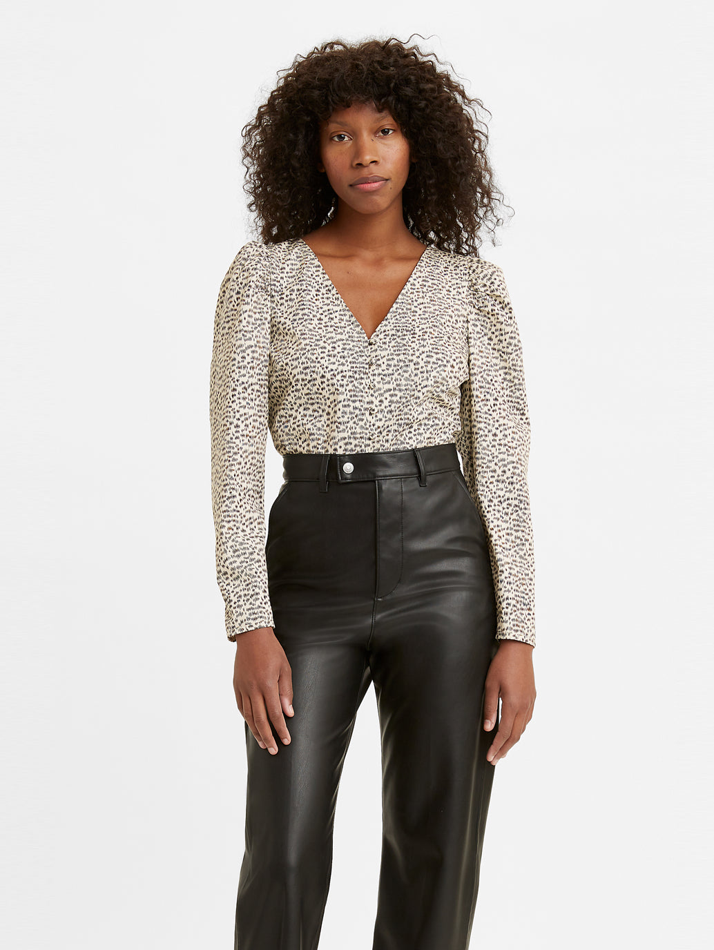Levi's® 女款 Teegan 羊袖襯衫
